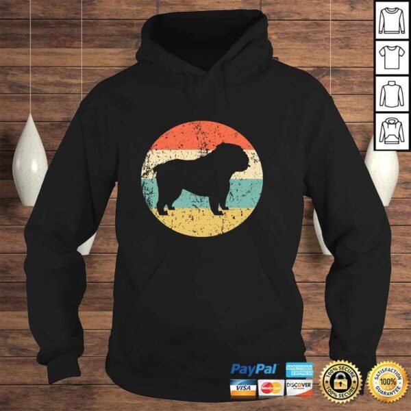 English Bulldog Hoodie - Retro English Bulldog Dog Hoodie - Image 4