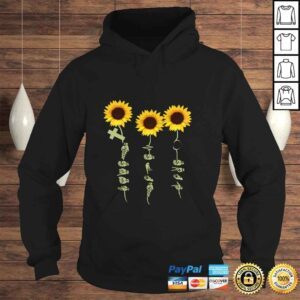 Hoodie Faith Hope Love Sunflower Shirt Gift For Hand Sign Language Long Sleeve TShirt