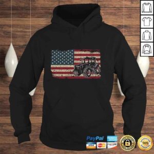 Hoodie Farm Tractors America Flag Hoodie I Patriotic Farming Gift Pullover Hoodie