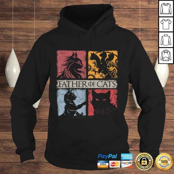 Father of Cats Shirt - Cat Lovers Cat Dad Fabulous Gift - Image 4