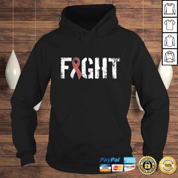 Fight Head Neck Cancer - Military Style Awareness Ribbon Tee Shirt - Image 4