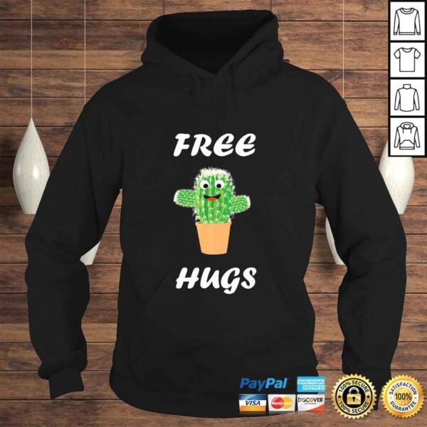 Free Hugs Cactus Design Gift cute tee costume Tee T-Shirt - Image 4