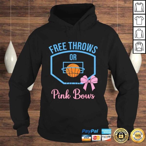 Free throws or Pink Bows gender reveal designs T-shirt - Image 4