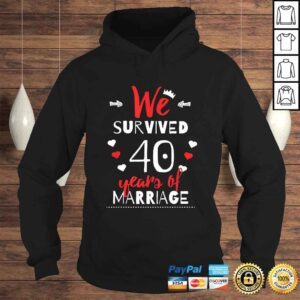 Hoodie Funny 40th Wedding Anniversary Shirt Gifts For Couples