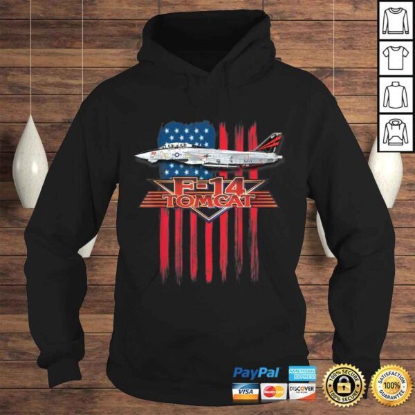 Funny A Patriotic Navy F-14 Tomcat and the American flag. Shirt - Image 4