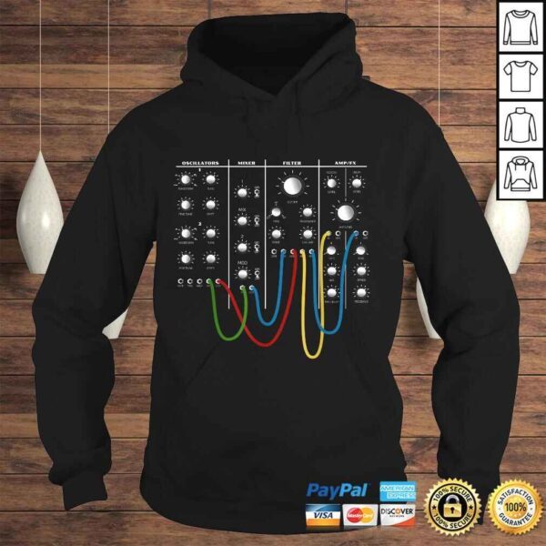 Funny Analog Modular Synthesizer Panel Electronic Musician Gift TShirt - Image 4