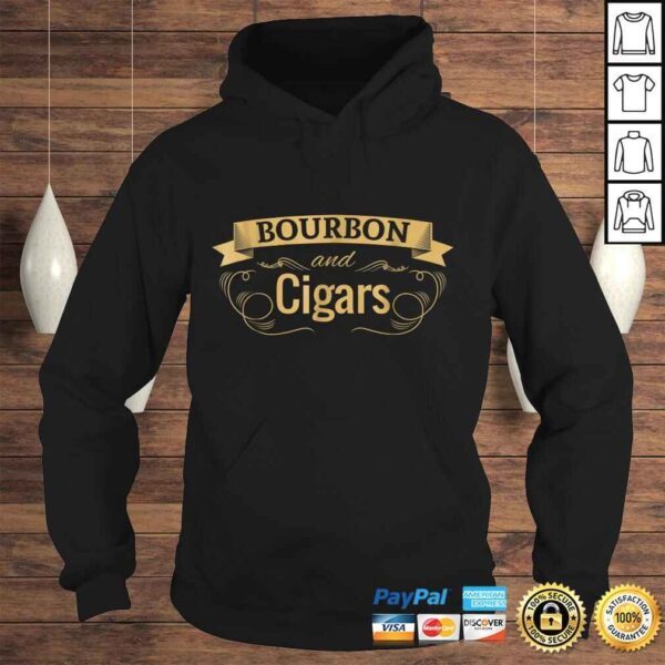 Funny Bourbon Cigar Lover Smoking Shirt Men Grandpa - Image 4