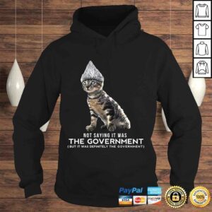 Hoodie Funny Conspiracy Cat Tin Foil Hat GovernmenShirt Gift Men