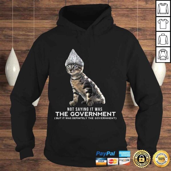 Funny Conspiracy Cat Tin Foil Hat GovernmenShirt Gift Men - Image 4