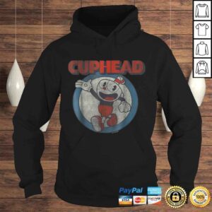 Hoodie Funny Cuphead Waving Circle Portrait Vintage Graphic TShirt