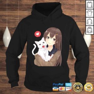 Hoodie Funny Cute Anime Girl and Kitty CaTee Shirt