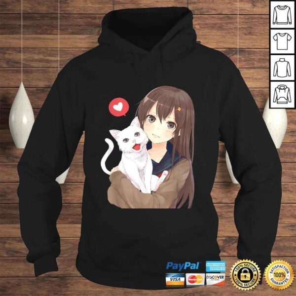 Funny Cute Anime Girl and Kitty CaTee Shirt - Image 4