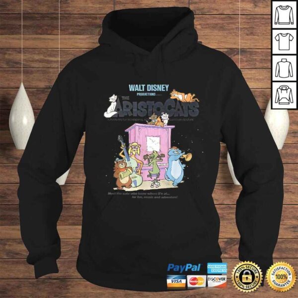 Funny Disney The Aristocats Cats Playing Piano V-Neck T-Shirt - Image 4