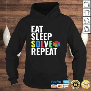 Hoodie Funny Eat Sleep Solve Repeat Rubik TShirt