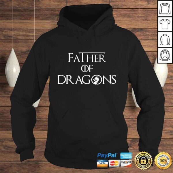 Funny Father of Dragons Shirt Fathers Day Best Gift for Dad V-Neck T-Shirt - Image 4