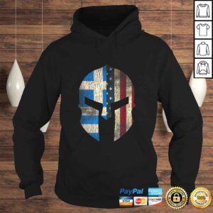 Hoodie Funny Greek American Pride Greece Spartan HelmeTee TShirt