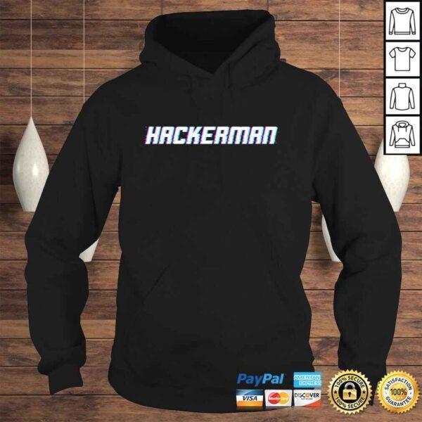 Funny Hackerman Vintage Glitch EffecTShirt - Image 4