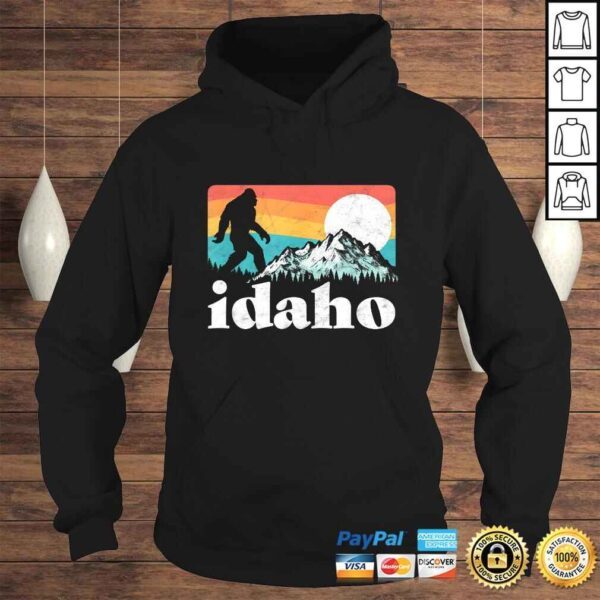 Funny Idaho Bigfoot & Retro Mountains TShirt - Image 4