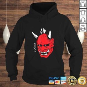 Hoodie Funny Japanese demon art face mask devil yokai harajuku aesthetic TShirt