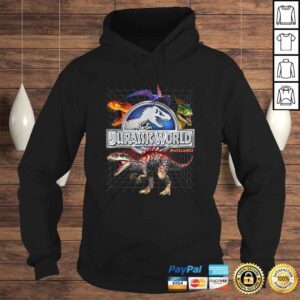 Hoodie Funny Jurassic World Evolved Dino Grid TRex Graphic Shirt