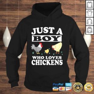 Hoodie Funny Just A Boy Who Loves Chickens Farm Chicken TShirt Gift