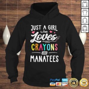 Hoodie Funny Just A Girl Who Loves Crayons And Manatees Kids Youth Shirt