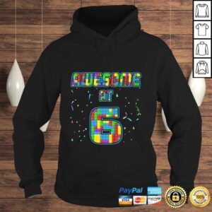 Hoodie Funny Kids 6 Years Old Birthday Gift I Age 6 Build Blocks Bricks Theme TShirt