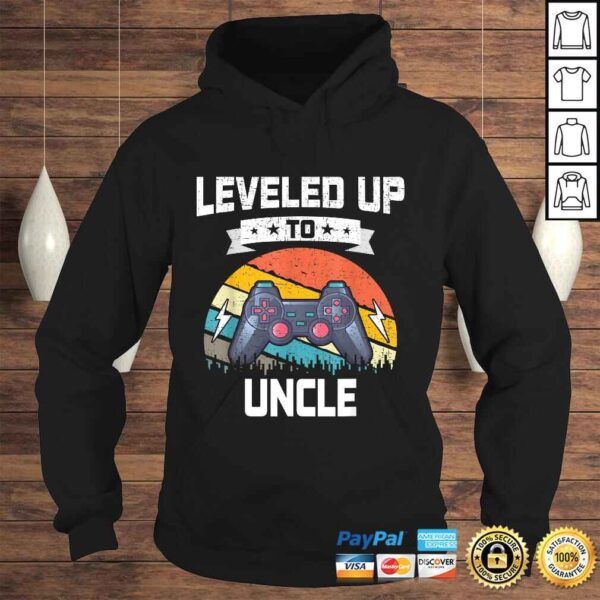 Funny Leveled up to Uncle Funny Video Gamer Gaming Gift TShirt - Image 4