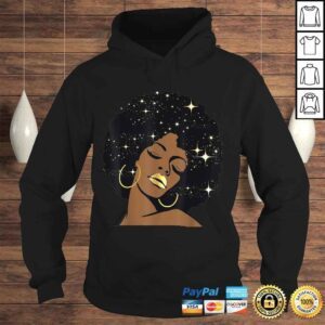 Hoodie Funny Lips Stars Black Girl Magic Afro Diva Gift Melanin Tee TShirt