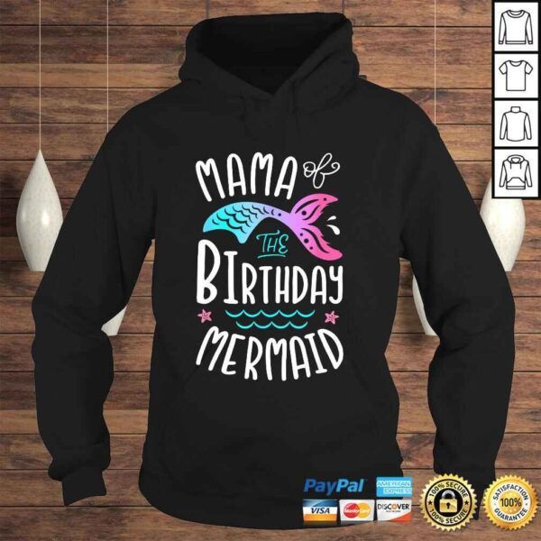 Funny Mama Of The Birthday Mermaid Gifts Women Family Matching Shirt - Image 4