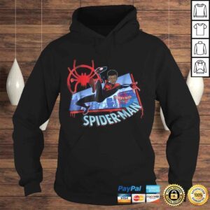 Hoodie Funny Marvel SpiderMan Into the SpiderVerse Miles Kick VNeck TShirt