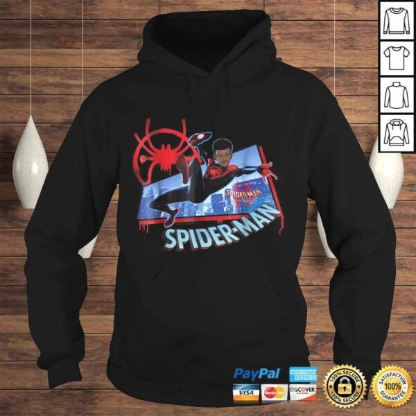 Funny Marvel Spider-Man Into the Spider-Verse Miles Kick V-Neck T-Shirt - Image 4