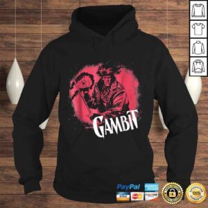 Hoodie Funny Marvel XMen Gambit Circle Splatter Graphic VNeck TShirt