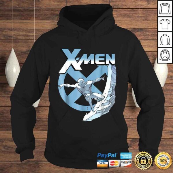 Funny Marvel X-Men Iceman Blue X Epic Cold Slide Graphic Shirt - Image 4