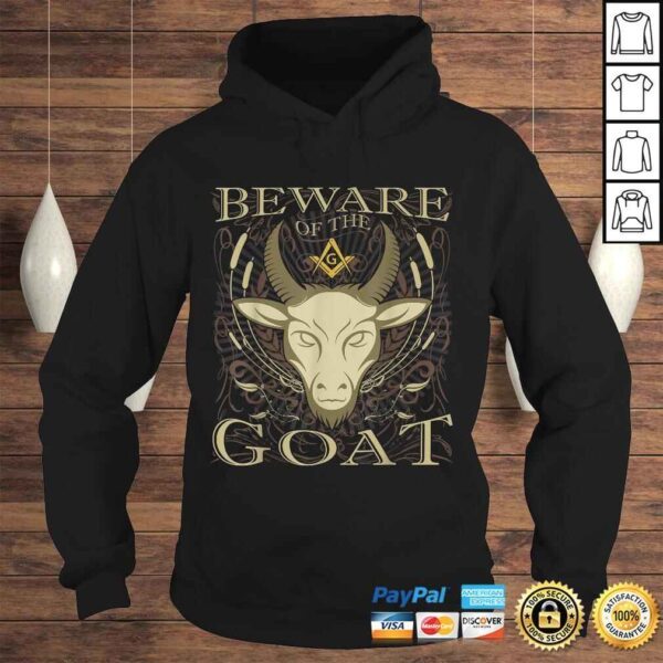 Funny Masonic Shirt Beware Of The Goat Funny Freemason TShirt - Image 4