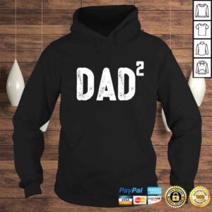 Hoodie Funny Mens Dad to be of 2 kids 2nd power squared Gift Top