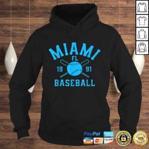 Hoodie Funny Miami Baseball Vintage Florida Marlin Retro Gift Top