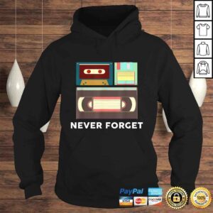 Hoodie Funny Never Forget Floppy Disk VHS and Casette Tapes Shirts