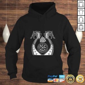 Hoodie Funny Norse Mythology Odin Wolfs Viking Valknut Vegwisir TShirt