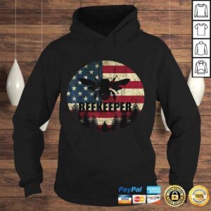 Hoodie Funny Patriotic Beekeeper Shirt American Flag 4th of july Gift Bee TShirt