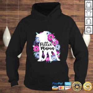 Hoodie Funny Pittie Mama Floral Flowers Pitbull Cute Pit Bull Mom Gift Shirt