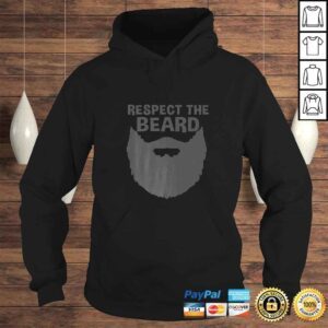 Hoodie Funny Respect The Beard Novelty Graphic Shirt Great Gift For Men VNeck TShirt