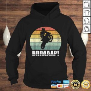 Hoodie Funny Retro Brraaap Funny Dirt Bike Motocross Shirt For Riders Tee Shirt