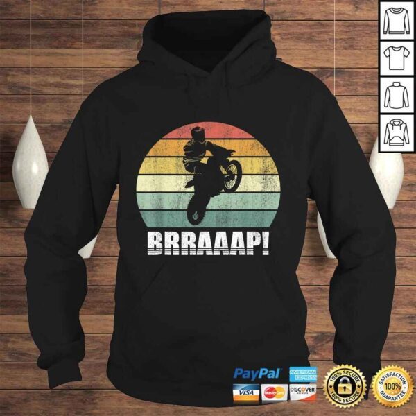 Funny Retro Brraaap Funny Dirt Bike Motocross Shirt For Riders Tee Shirt - Image 4