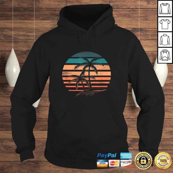 Funny Retro Vintage Sunset Palm Trees Gift Top - Image 4