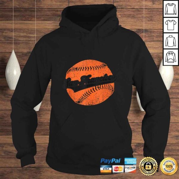 Funny San Francisco Baseball  Vintage California SF Baseball Gift Shirt - Image 4