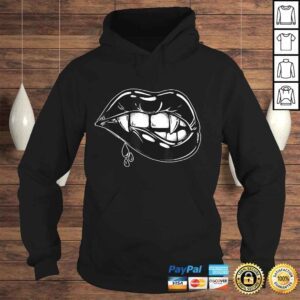 Hoodie Funny Sexy Lips Blood and Fangs Vampire TShirt Gift