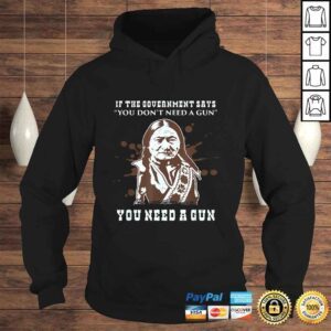 Hoodie Funny Sitting Bull 2nd Second Amendment Pro Guns Owner Rights Gag TShirt