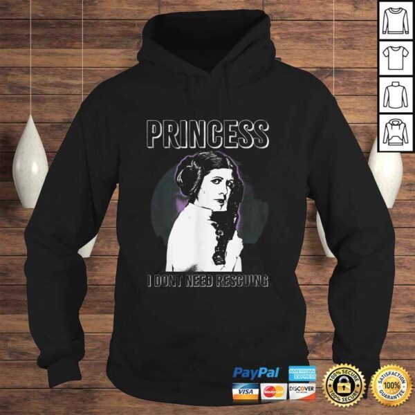 Funny Star Wars Princess Leia I Don't Need Rescuing Shirt - Image 4