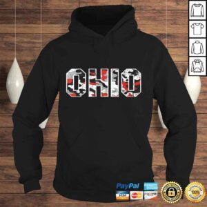 Hoodie Funny State of Ohio Ohioan Trendy Distressed Camo Graphic Designs Gift Top